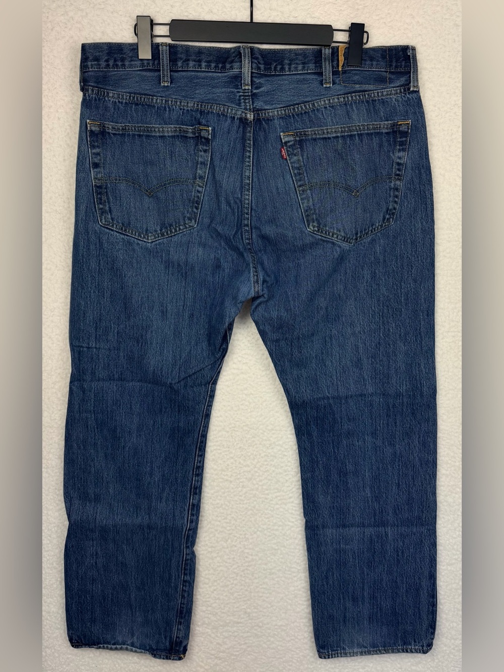LEVI’S • Classic Blue Straight Fit Button-Fly Denim Jeans, 40x32 - Picture 5 of 10